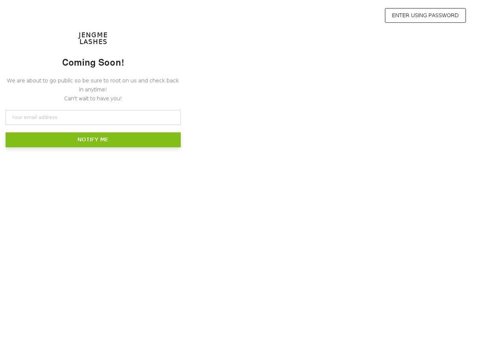 jengme.com shopify website screenshot