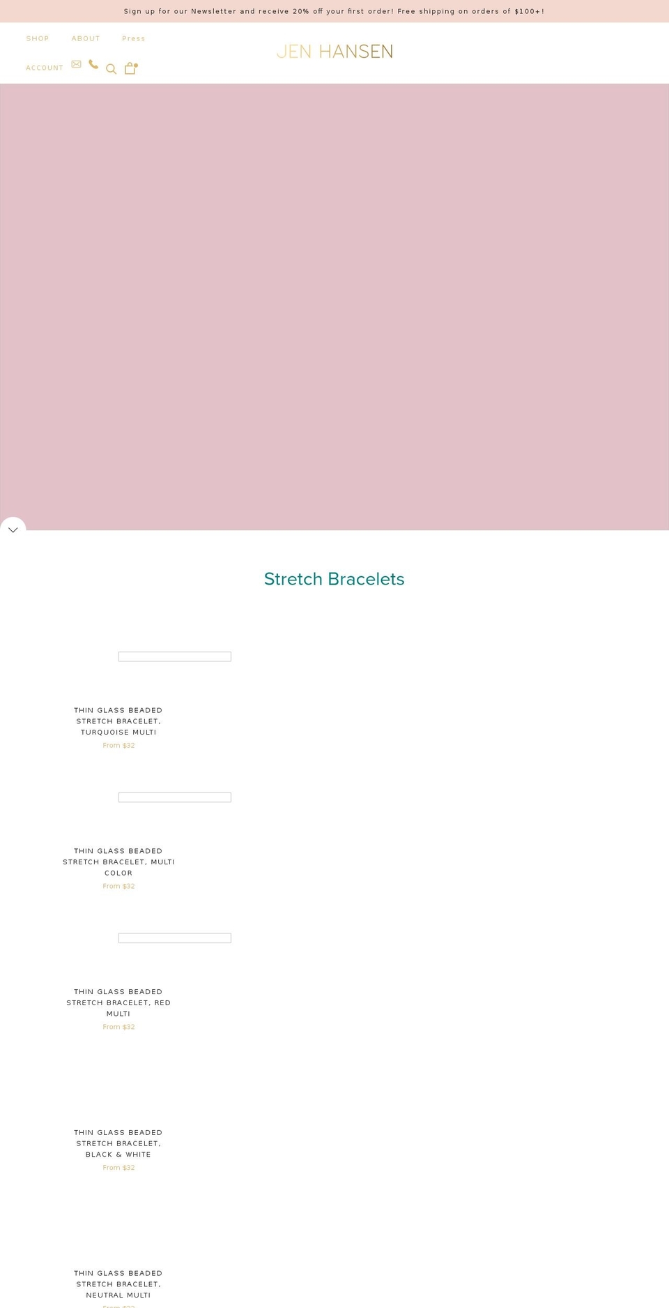 jenhansen.com shopify website screenshot