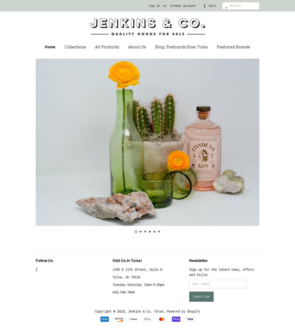 jenkinsandcotulsa.com shopify website screenshot