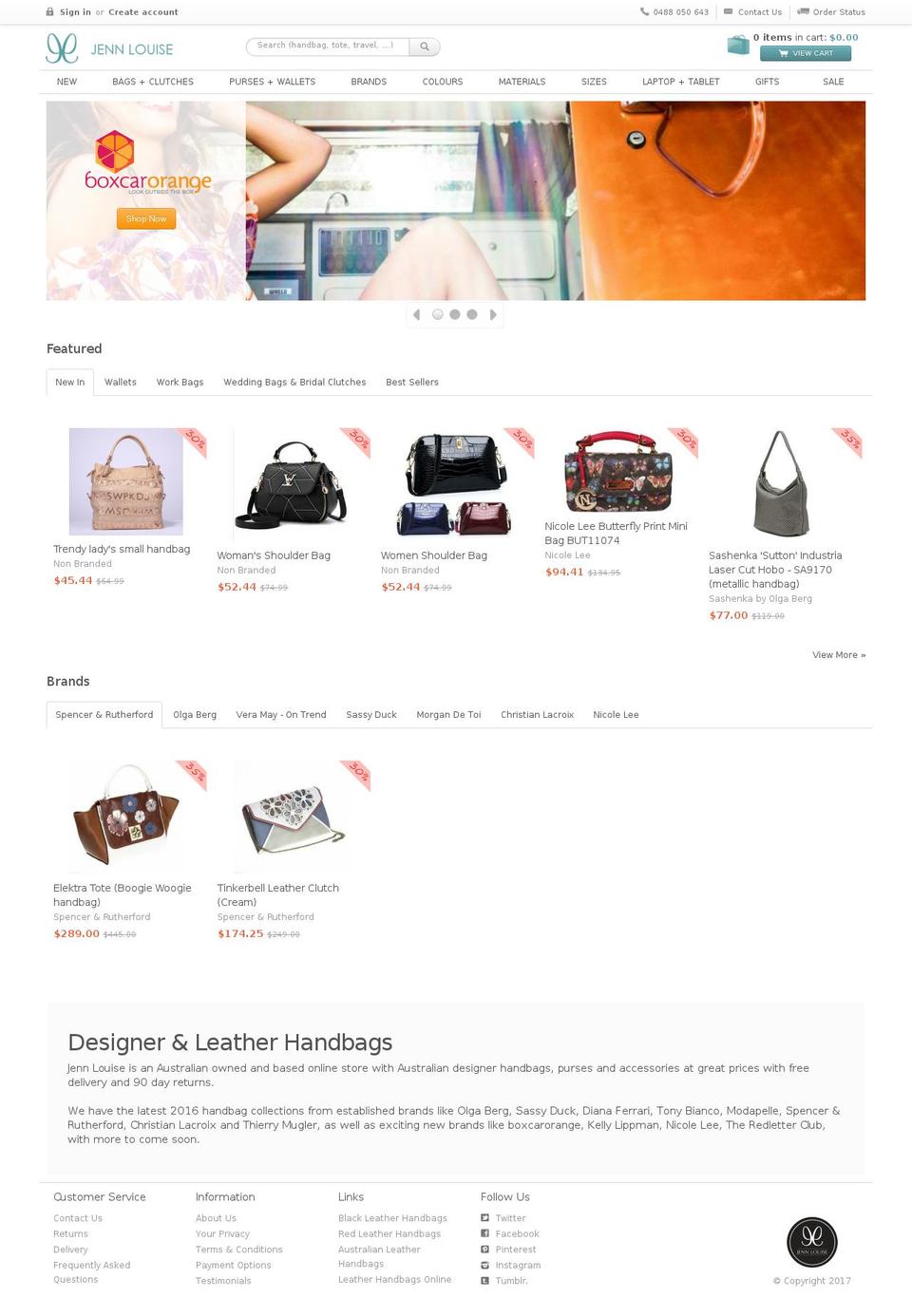 jenlouise.com shopify website screenshot