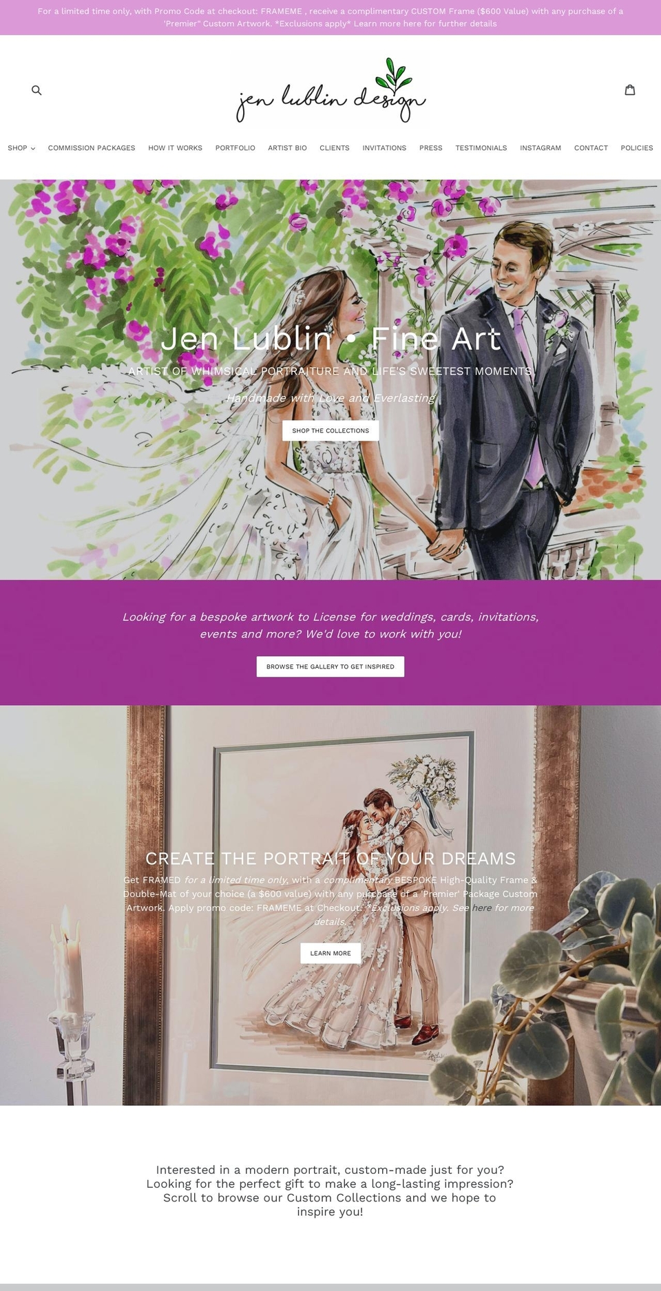jenlublindesign.com — Shopify storefront screenshot