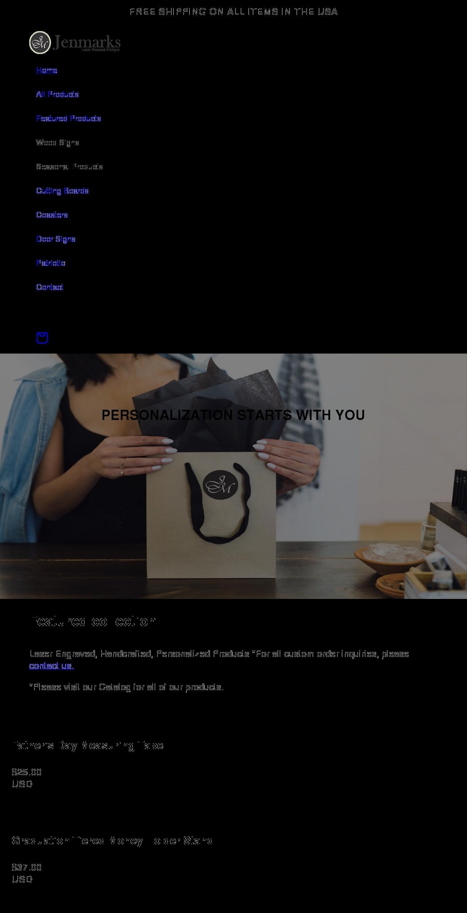 jenmarks.com shopify website screenshot