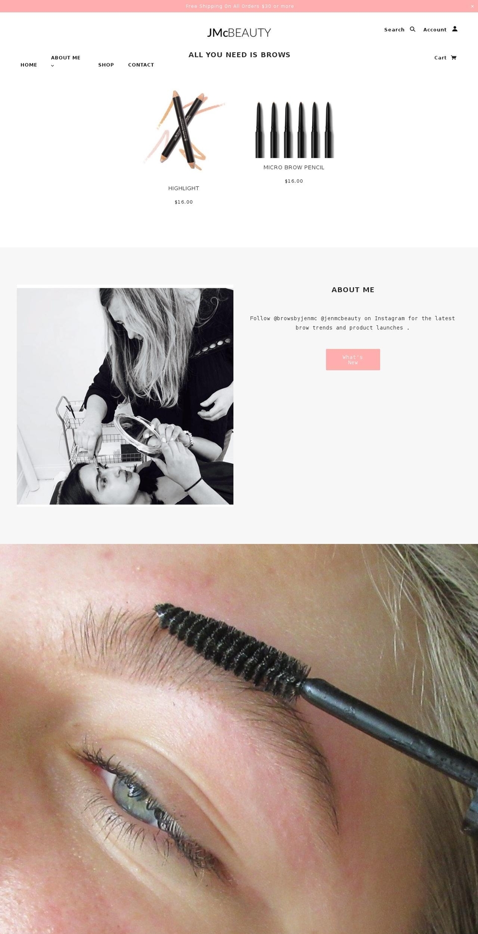 jenmcbeauty.com shopify website screenshot