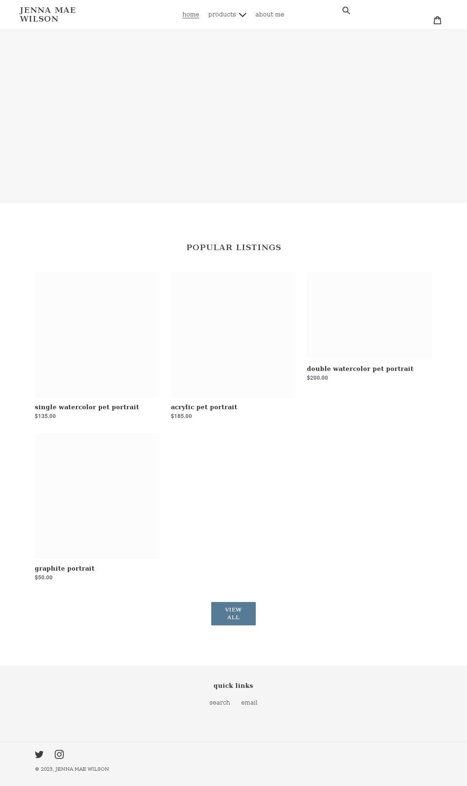 jennamaewilson.com shopify website screenshot