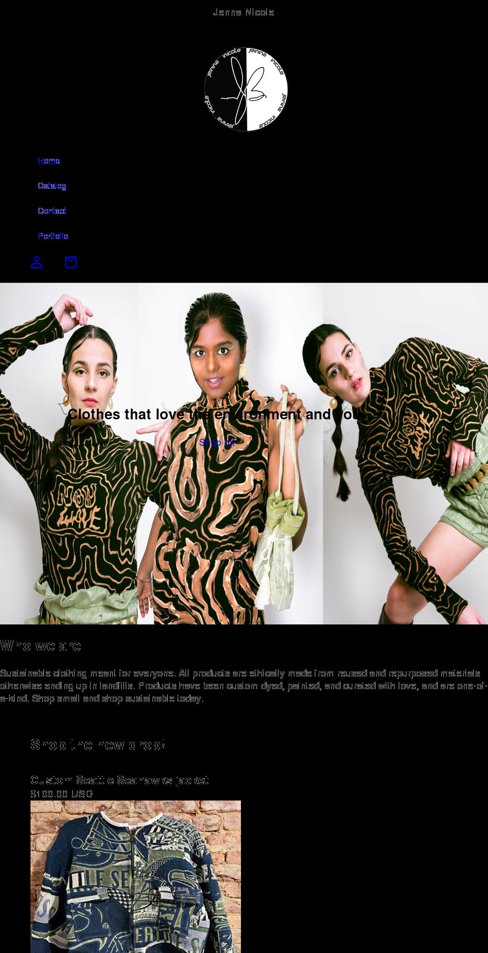 jennanicole.net shopify website screenshot