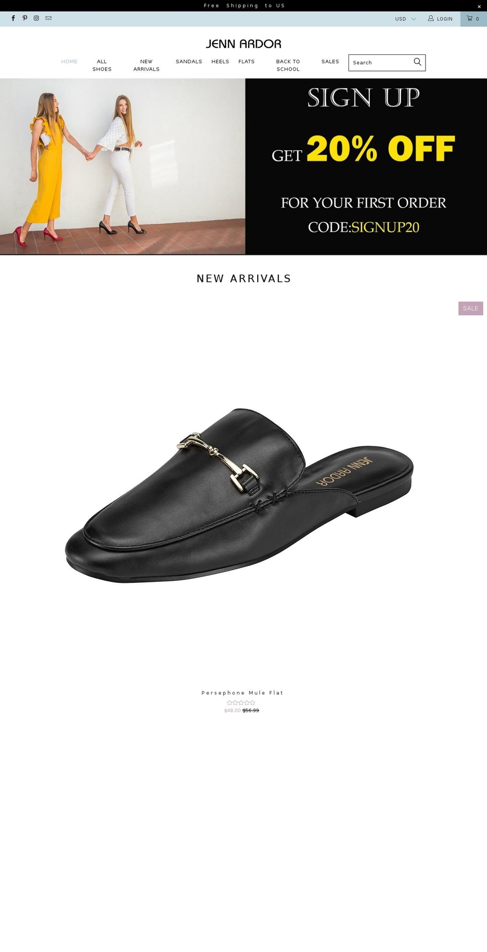 jennardor.com — Shopify storefront screenshot