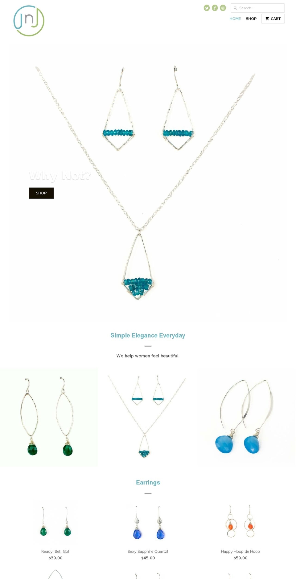 jennewtonjewelry.com — Shopify storefront screenshot