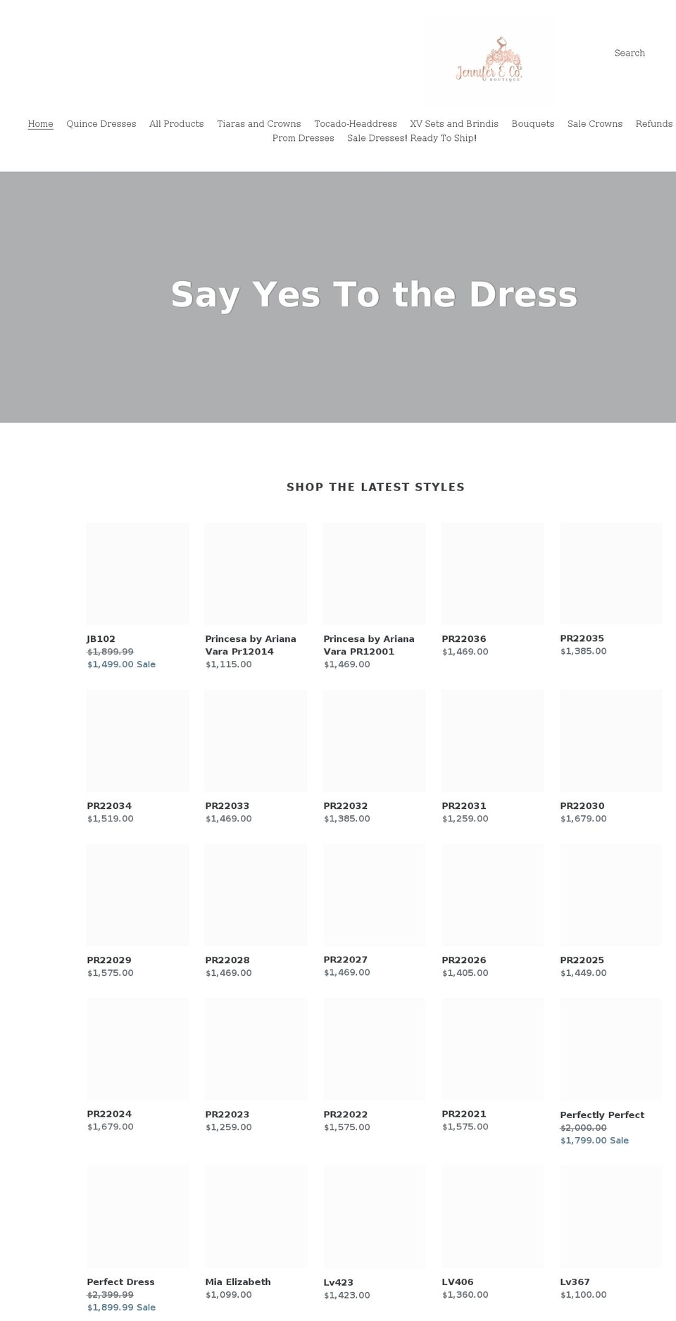 jenniferandcoboutique.com shopify website screenshot