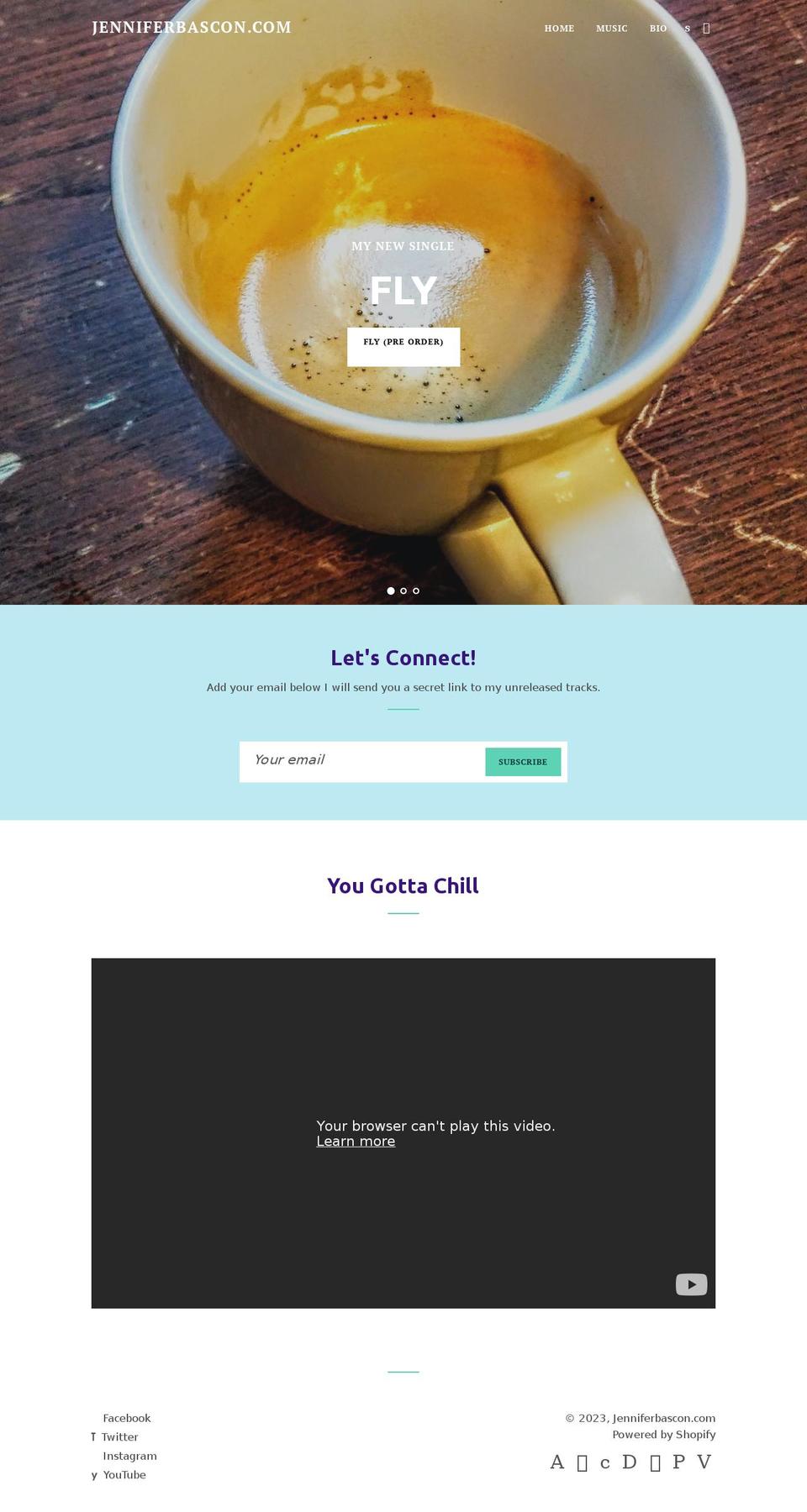 jenniferbascon.com — Shopify storefront screenshot