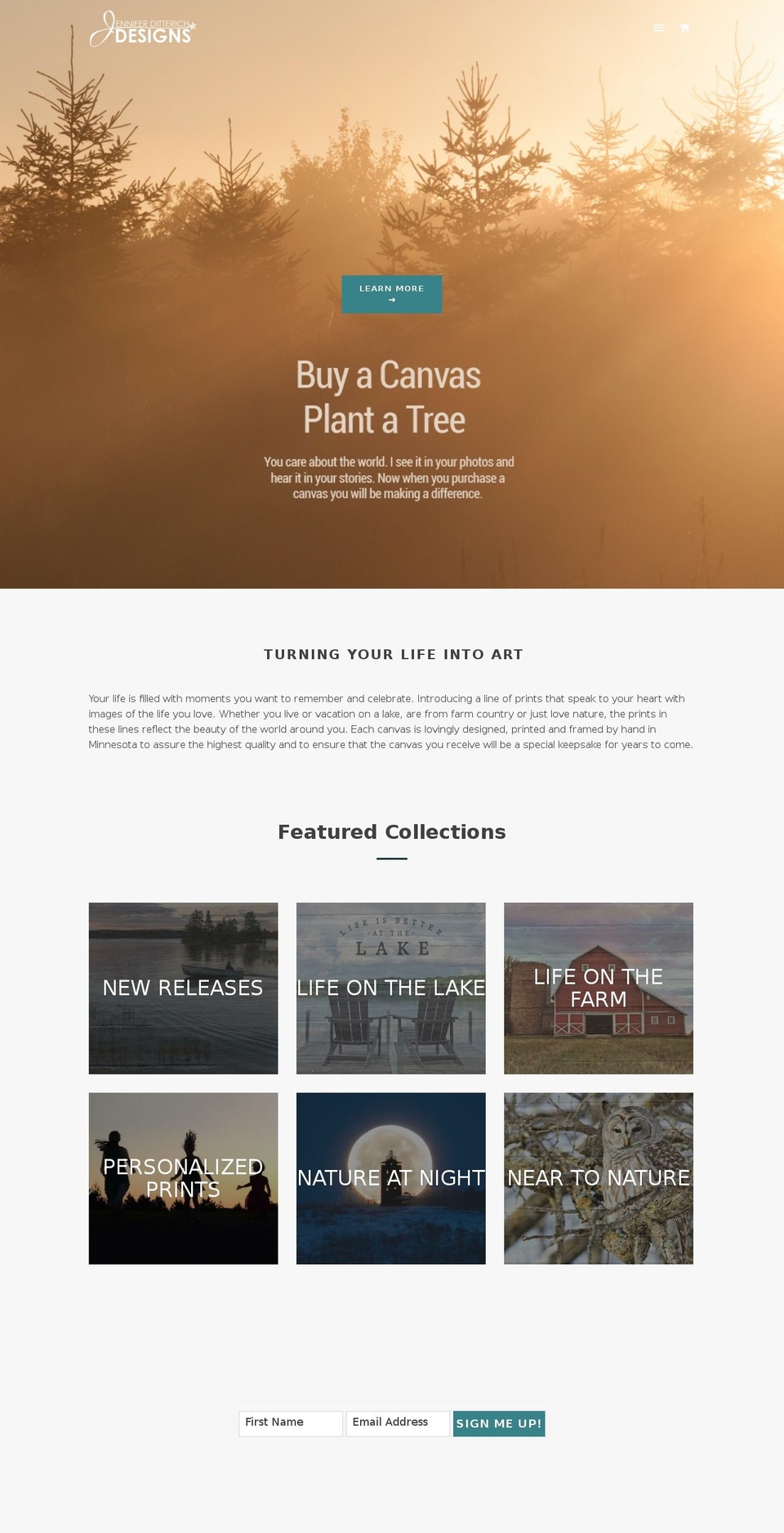 jenniferditterich.com shopify website screenshot