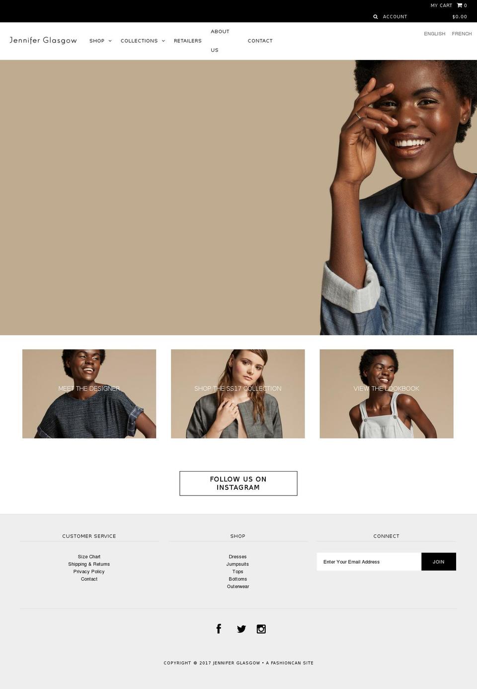 jenniferglasgowboutique.com shopify website screenshot