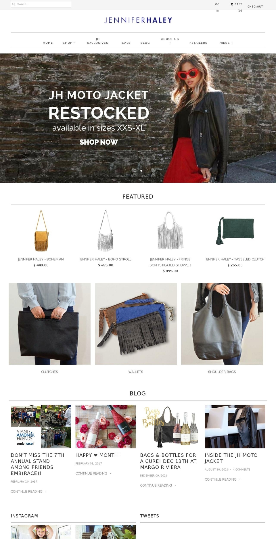 jenniferhaleybags.com shopify website screenshot