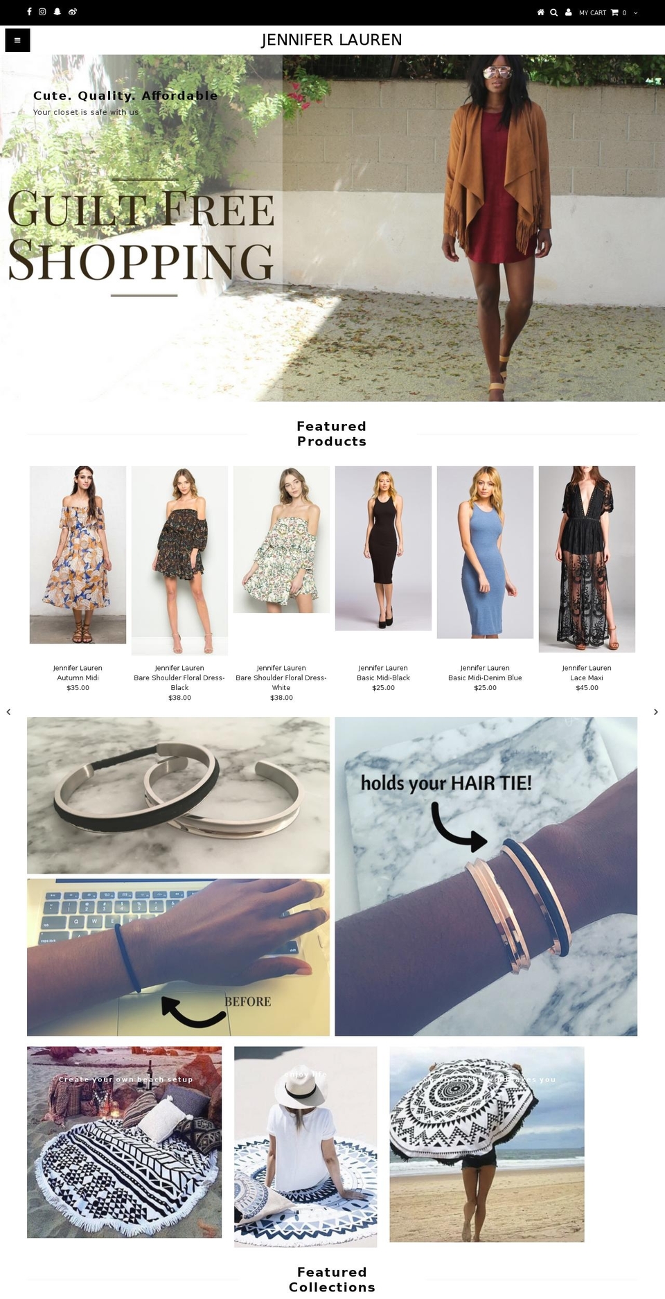 jenniferlaurenboutique.com shopify website screenshot