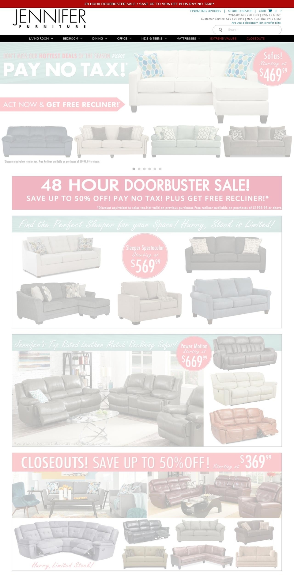 No Tax Shopify theme site example jenniferleather.com