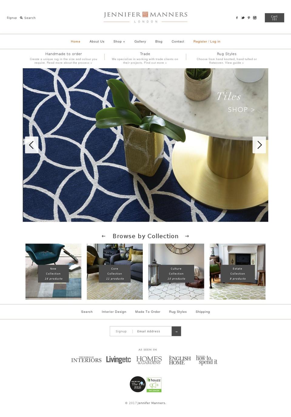 jennifermanners.com shopify website screenshot
