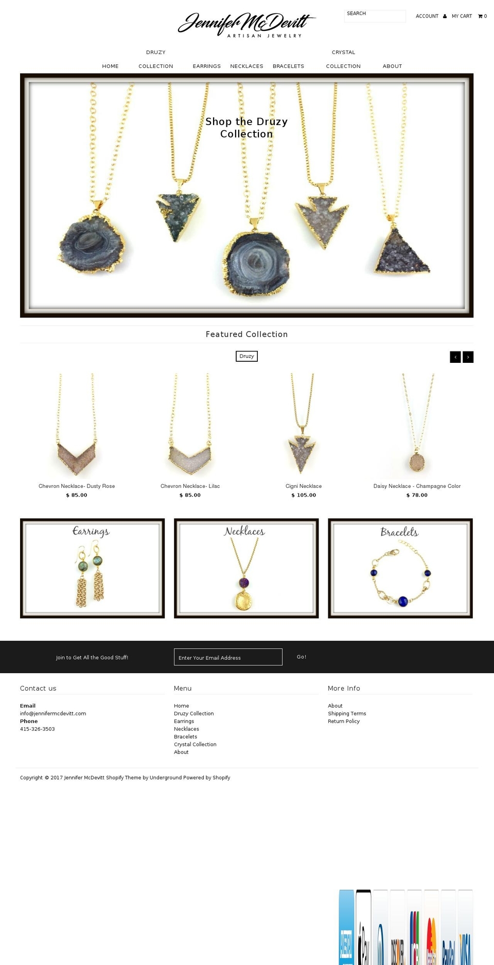 jennifermcdevitt.com shopify website screenshot
