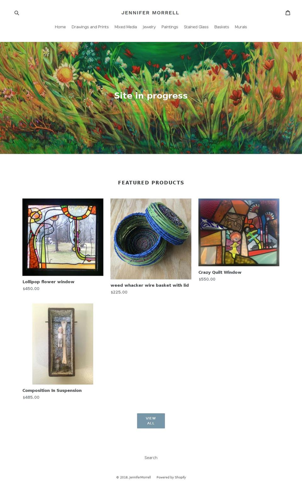 jennifermorrell.com — Shopify storefront screenshot