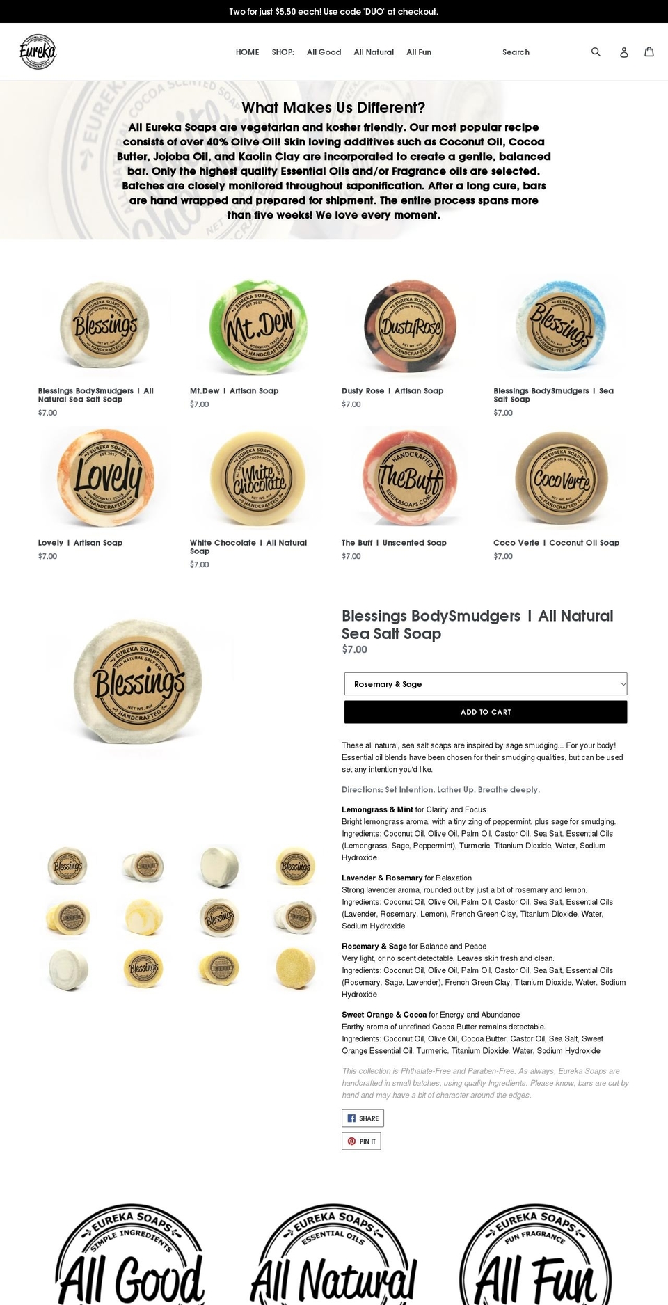 jennifernadams.com — Shopify storefront screenshot