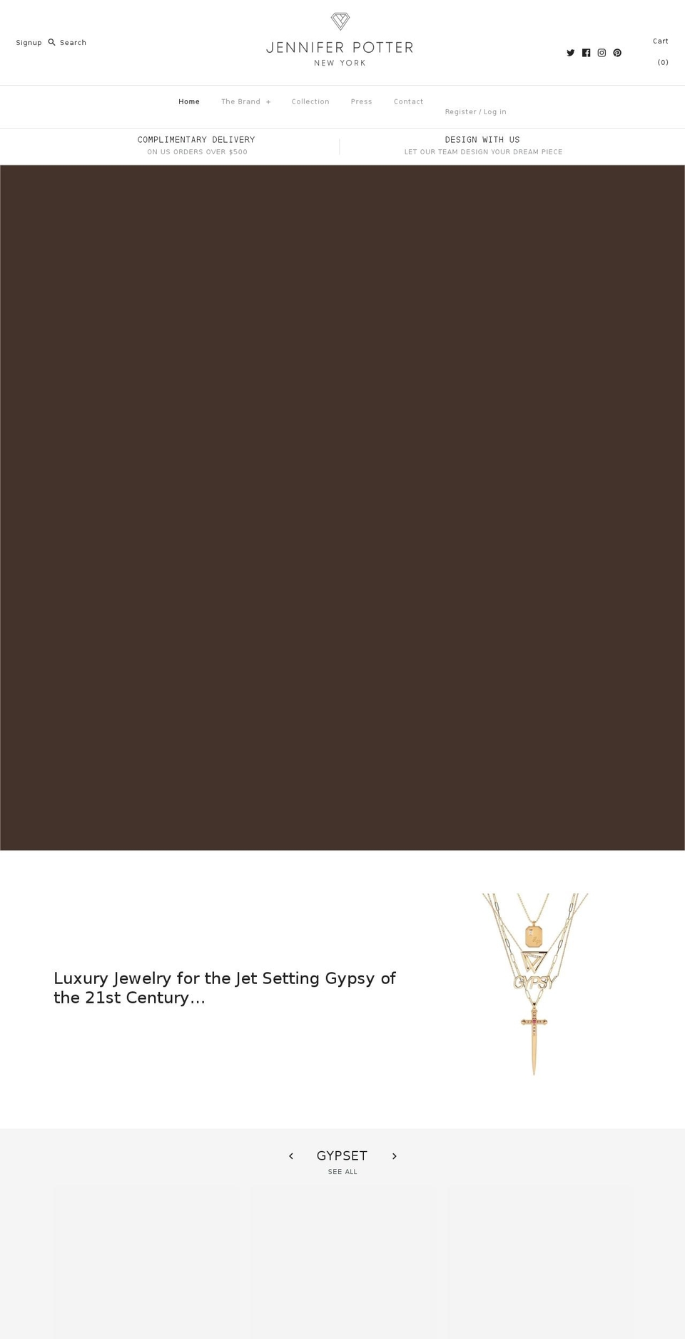 jenniferpotterjewelry.com — Shopify storefront screenshot