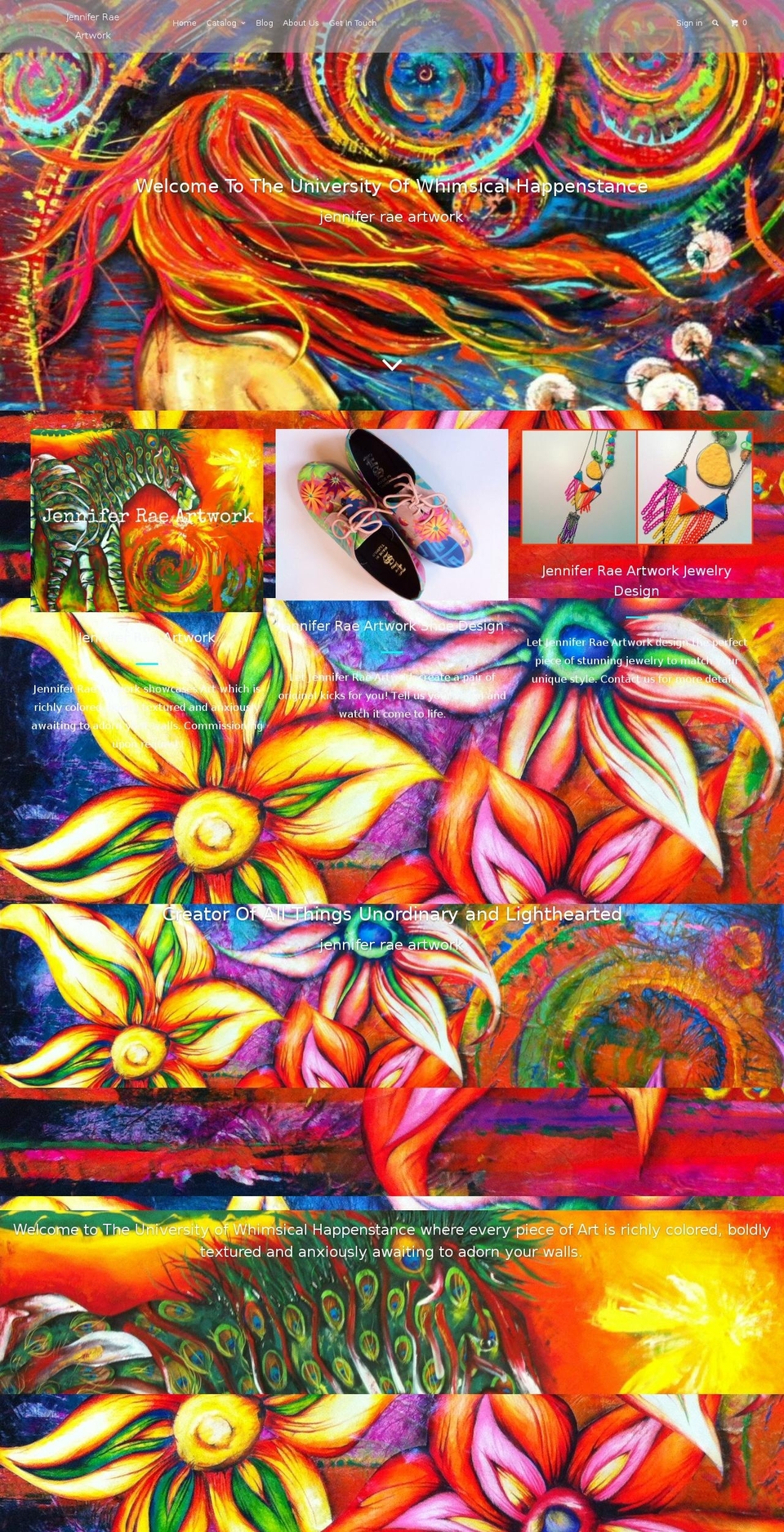 jenniferraeartwork.com — Shopify storefront screenshot