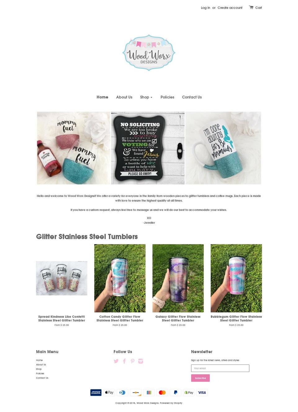 jenniferwood.com — Shopify storefront screenshot