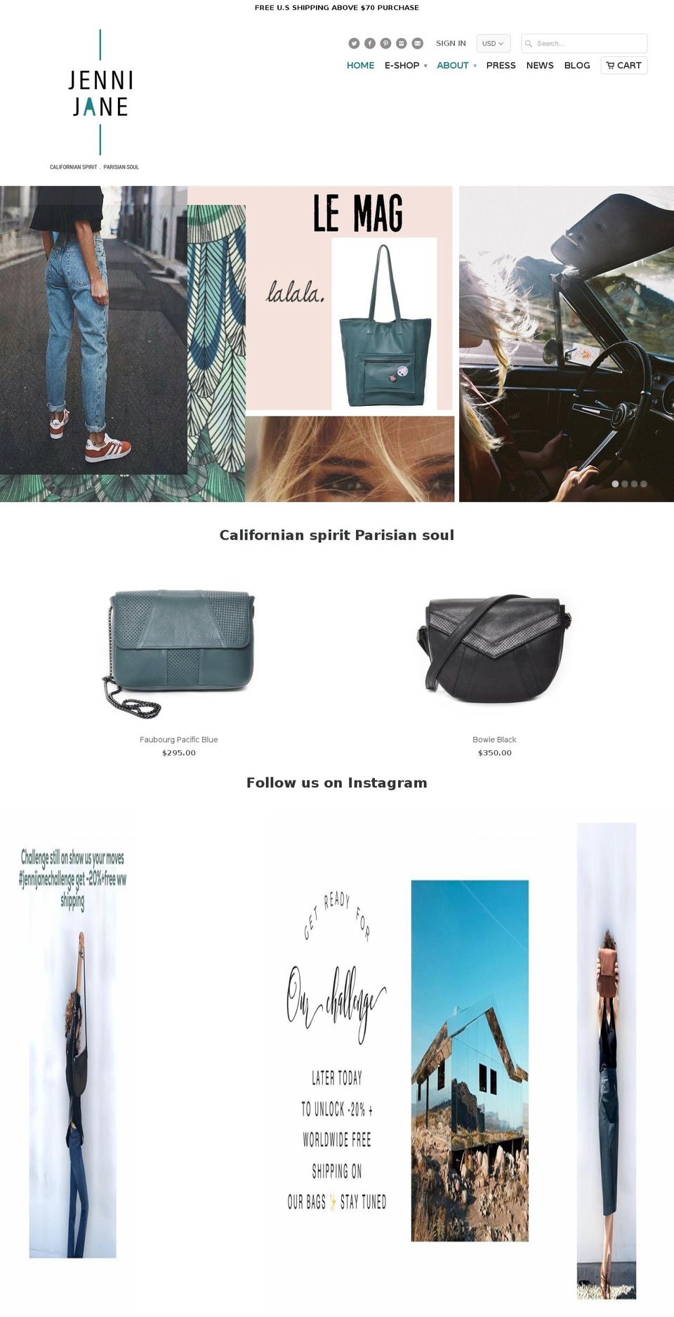 jennijaneparis.com shopify website screenshot