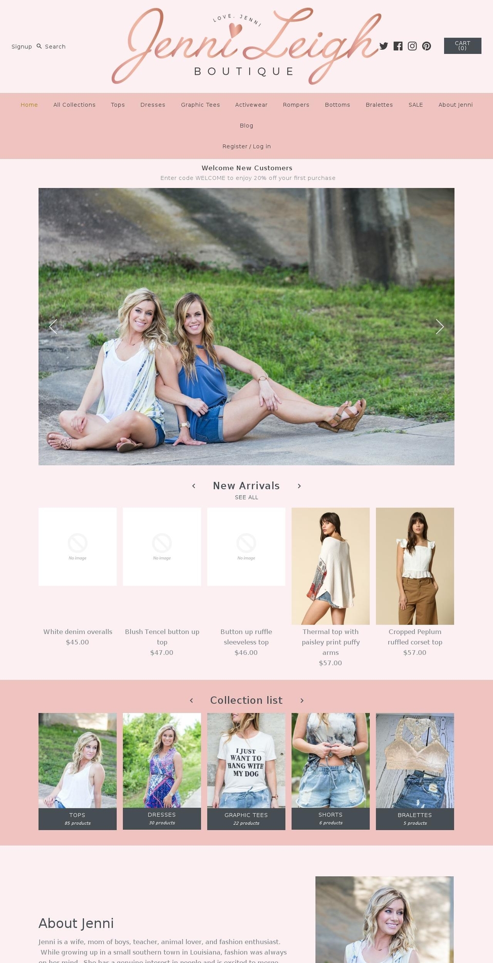 jennileigh.boutique shopify website screenshot