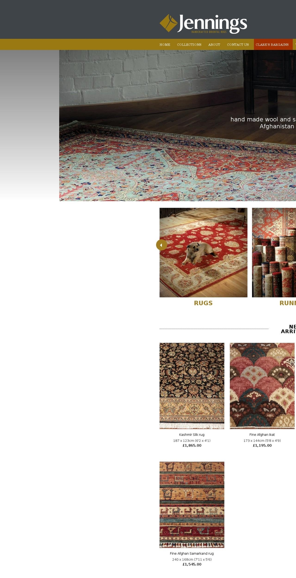 jenningsrugs.co.uk shopify website screenshot