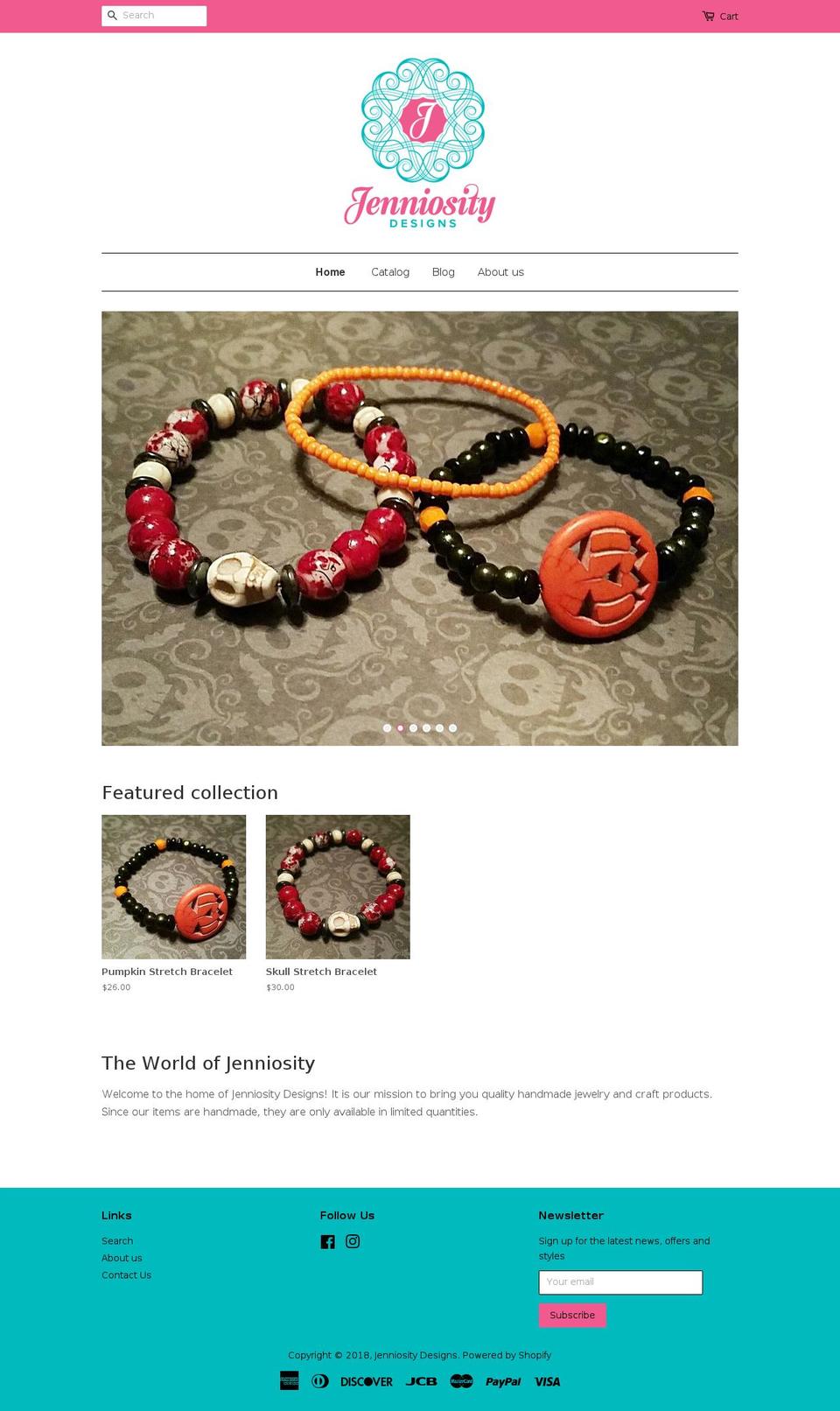 jenniositydesigns.com shopify website screenshot
