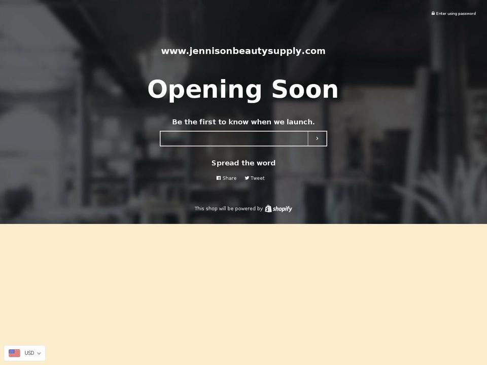 jennisonbeautysupply.com shopify website screenshot
