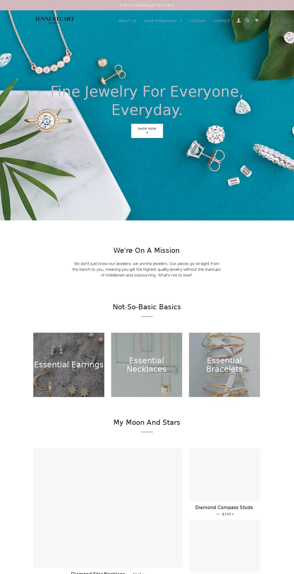 jennistuart.com shopify website screenshot