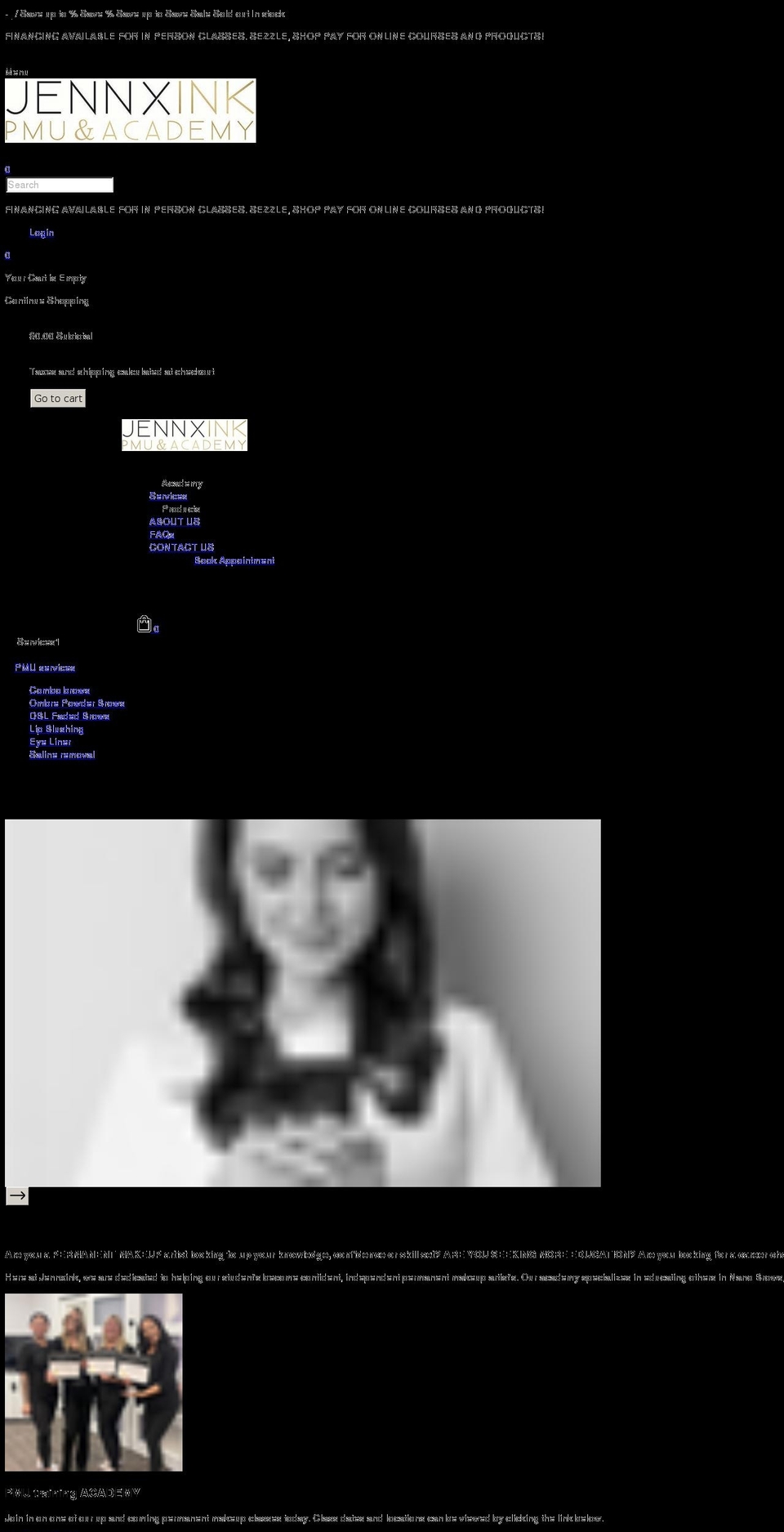 jennxink.com — Shopify storefront screenshot