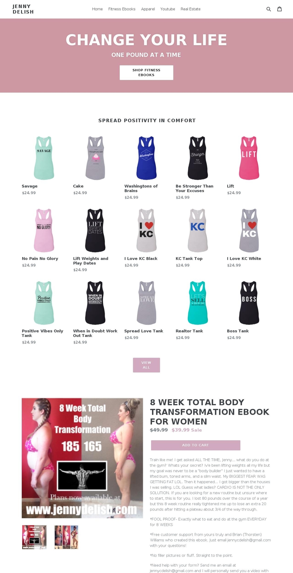 jennydelish.com — Shopify storefront screenshot