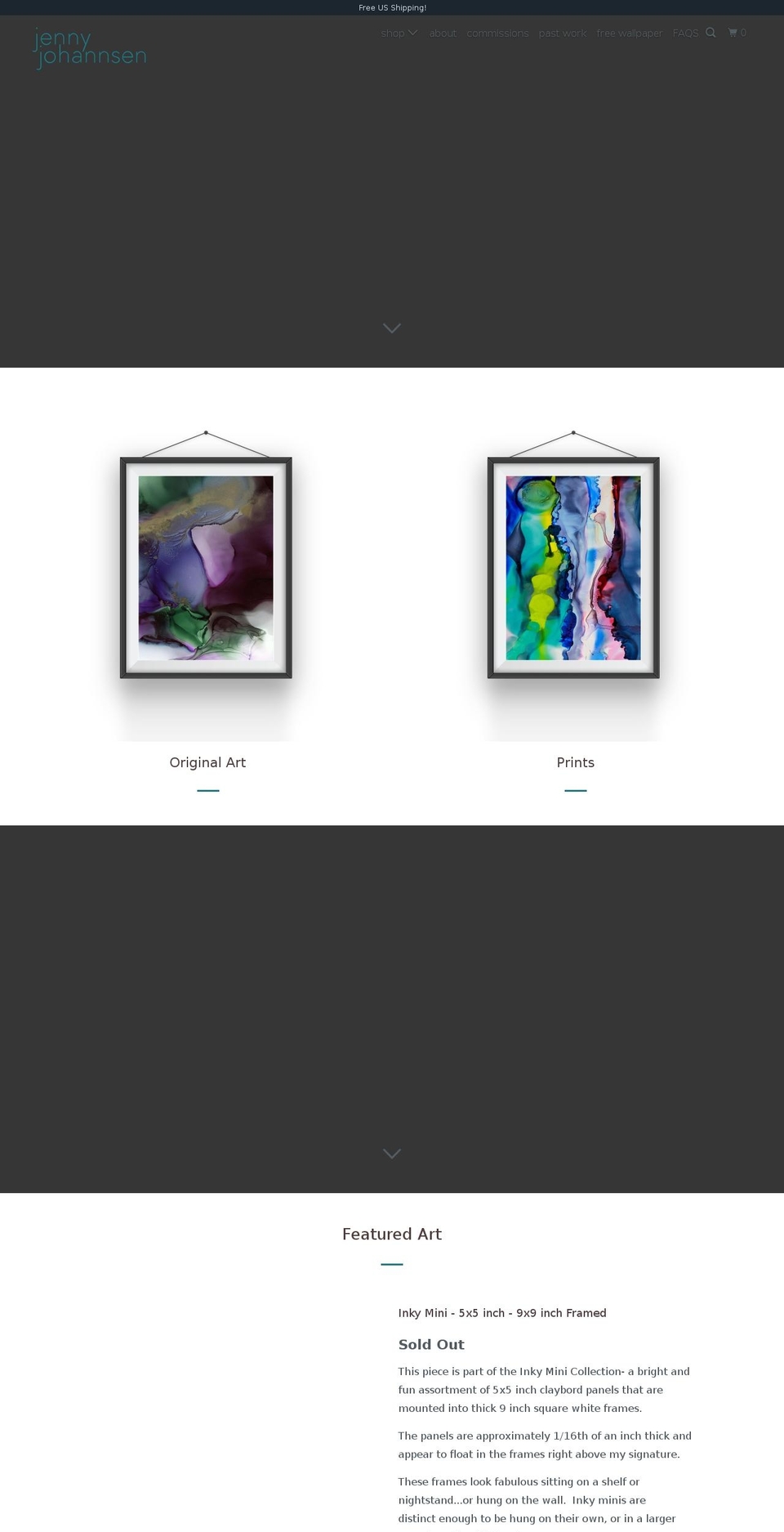 jennyjohannsen.com — Shopify storefront screenshot