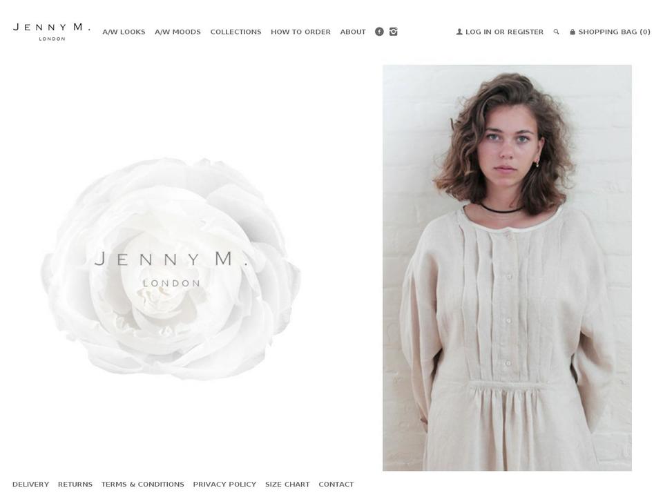 jennymlondon.com shopify website screenshot