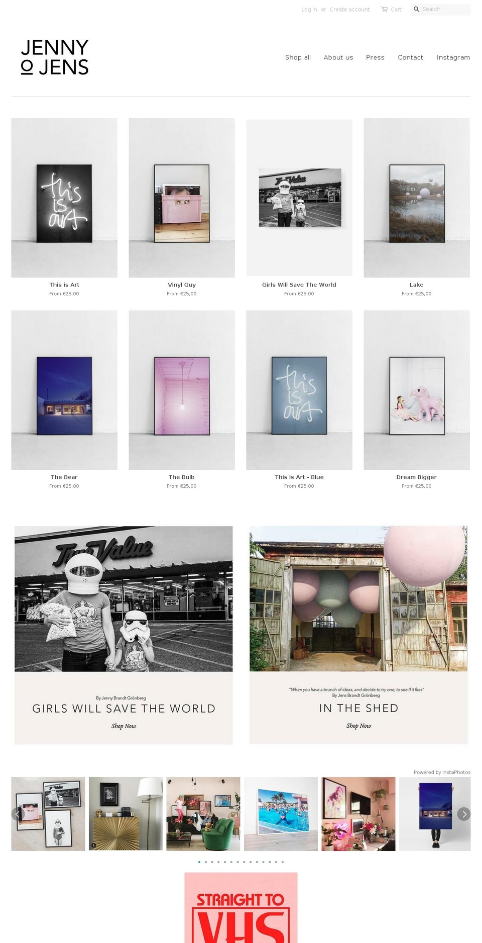 jennyojens.com — Shopify storefront screenshot