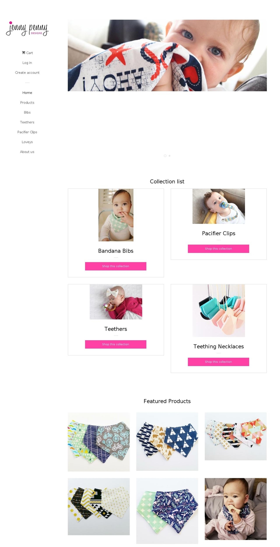 jennypennydesigns.com shopify website screenshot