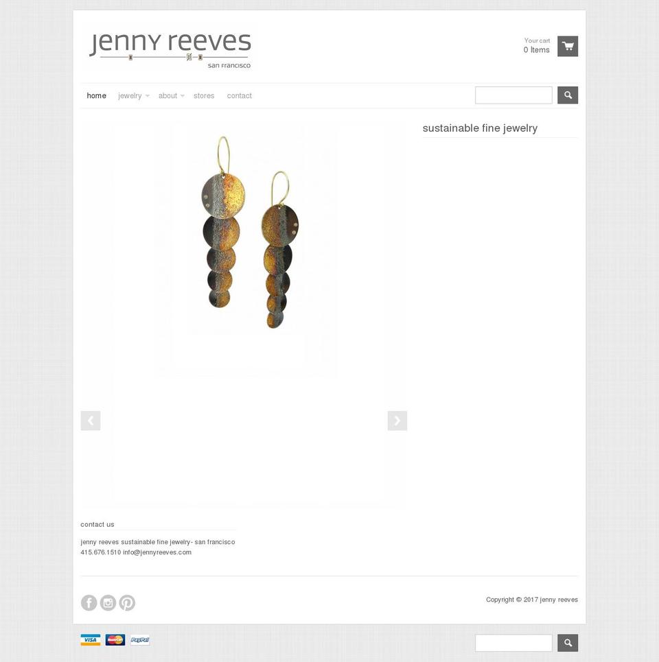 jennyreeves.com shopify website screenshot