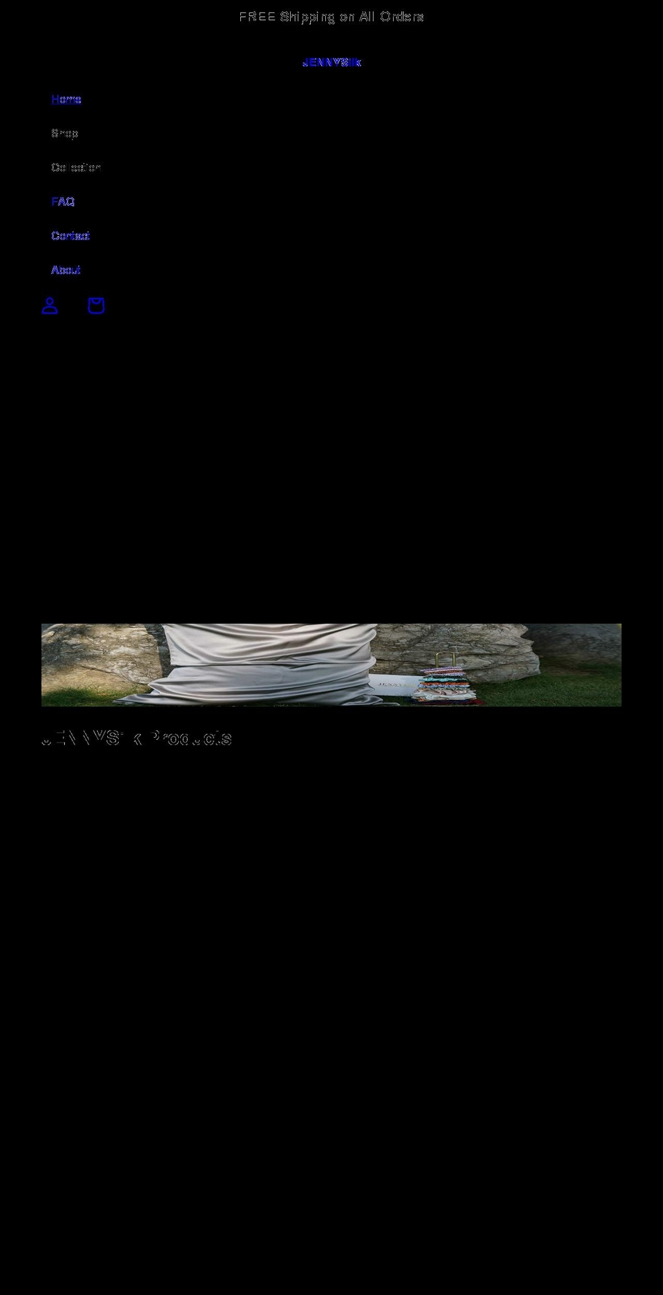 jennysilk.com shopify website screenshot