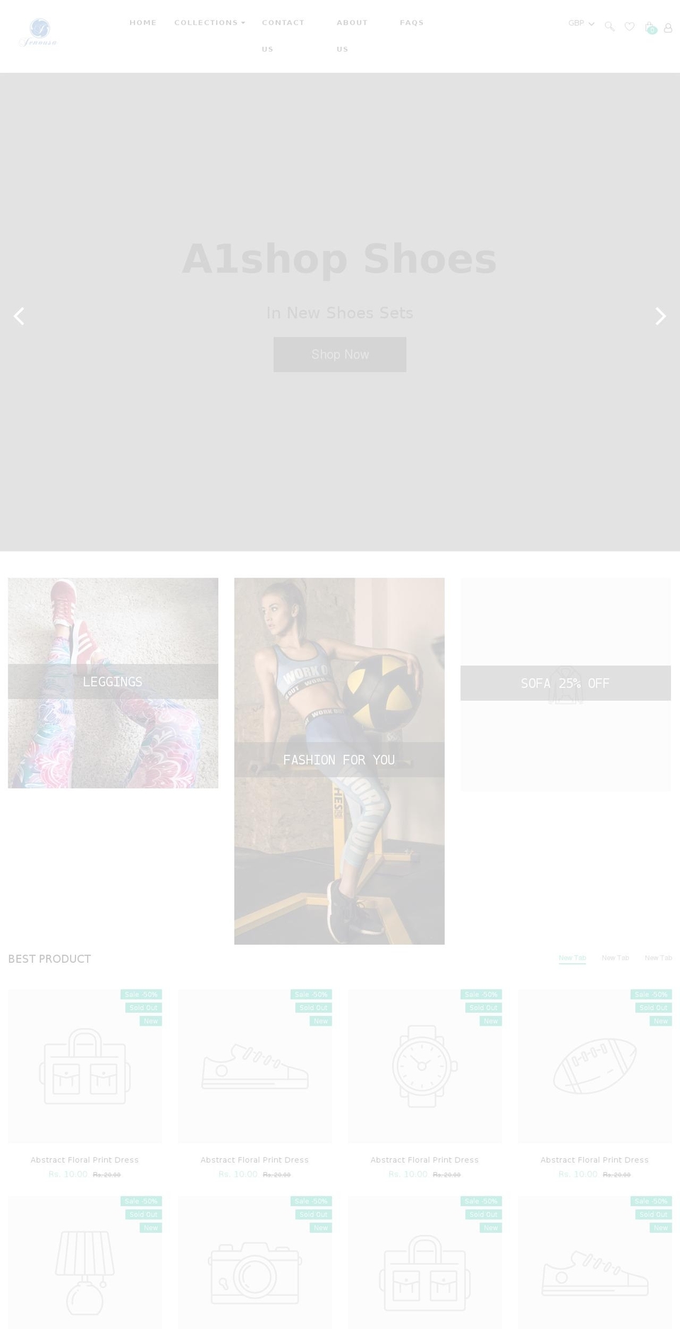 jenousa.com — Shopify storefront screenshot