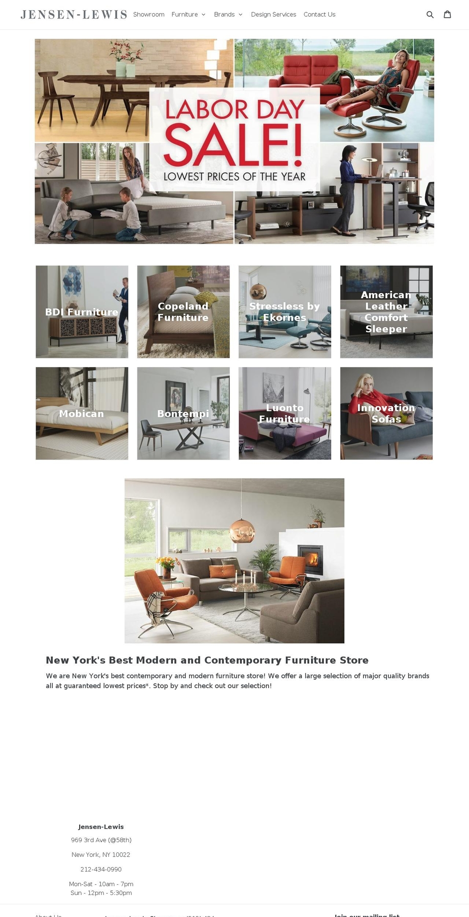 jensen-lewis.com shopify website screenshot