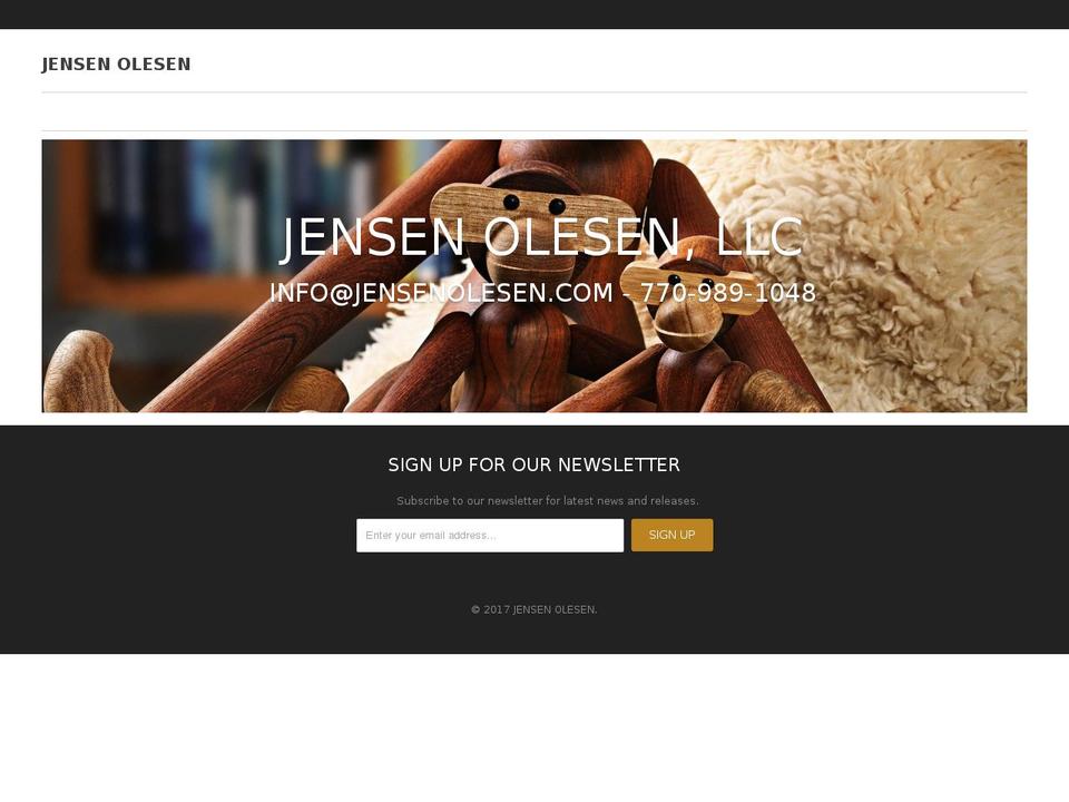 jensenolesen.com shopify website screenshot