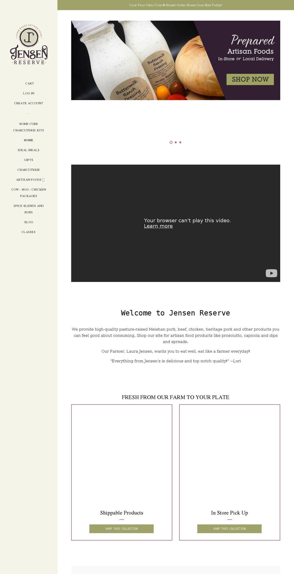 Zapiet Shopify theme site example jensenreserve.com
