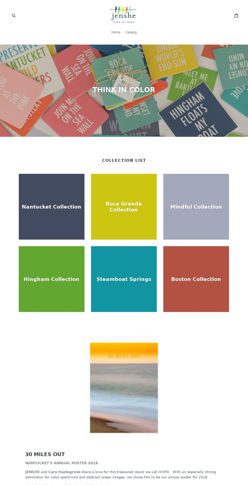 jenshedesigns.com — Shopify storefront screenshot
