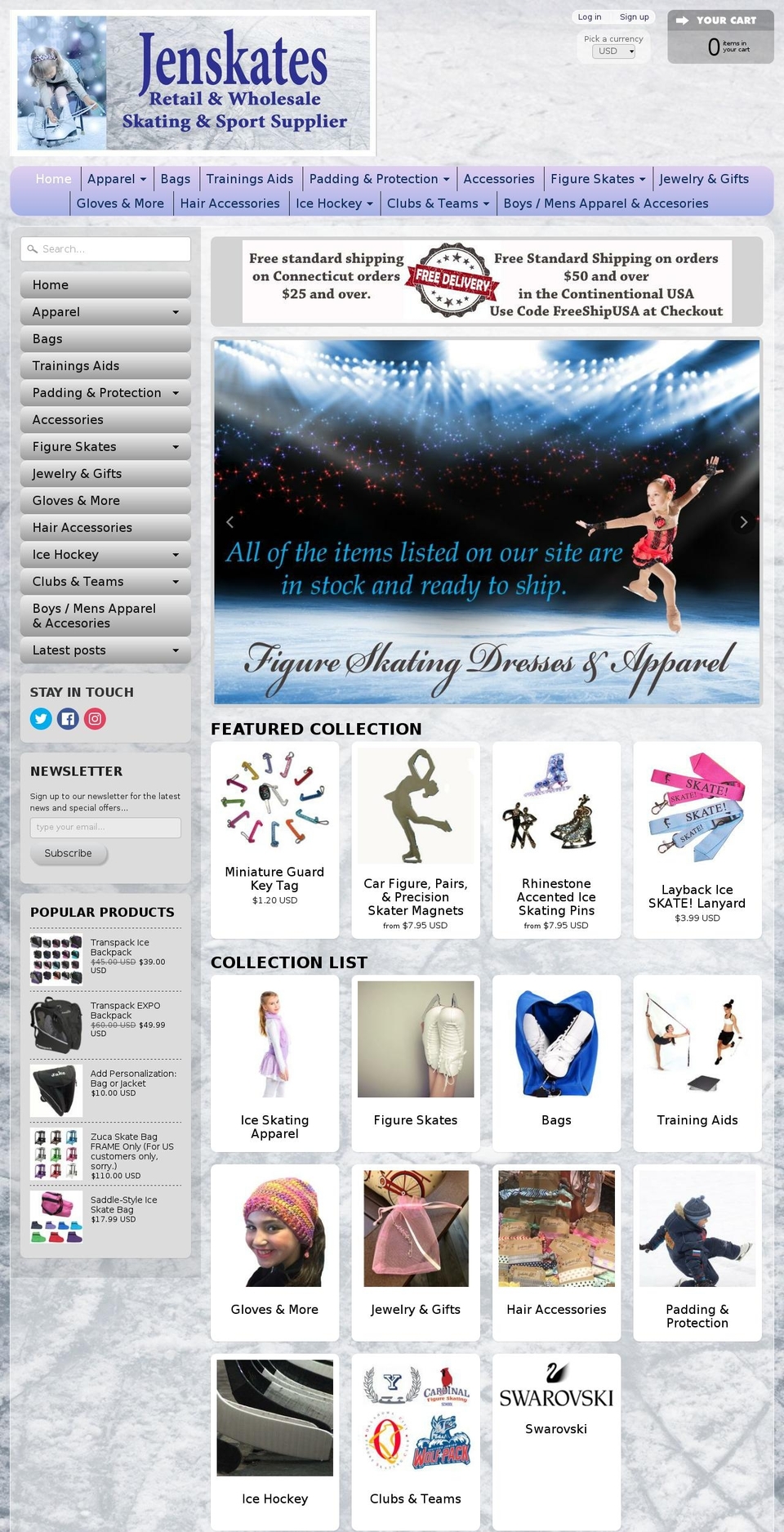 jenskates.com shopify website screenshot
