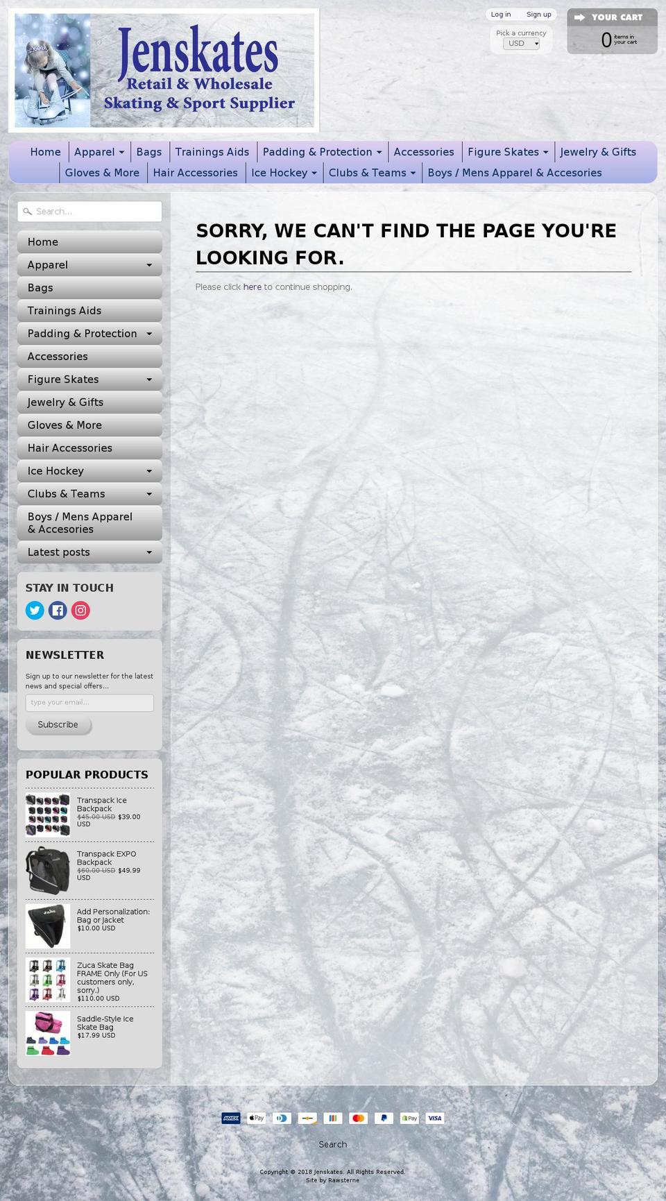 jenskis.com — Shopify storefront screenshot