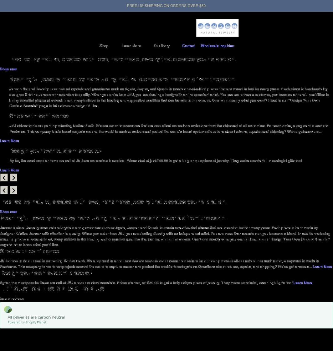 jensonnaturaljewelry.com — Shopify storefront screenshot