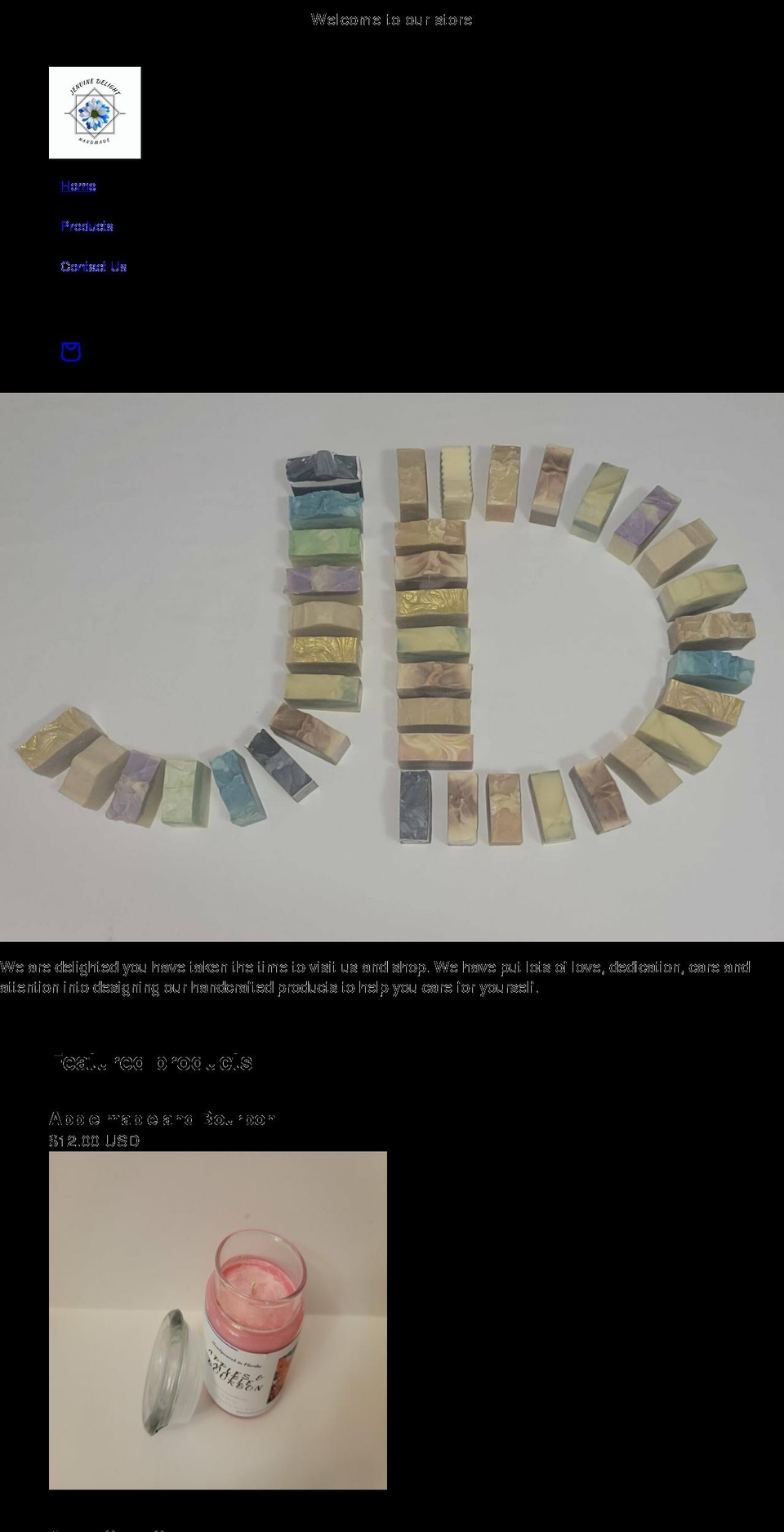 jenuinedelight.com shopify website screenshot