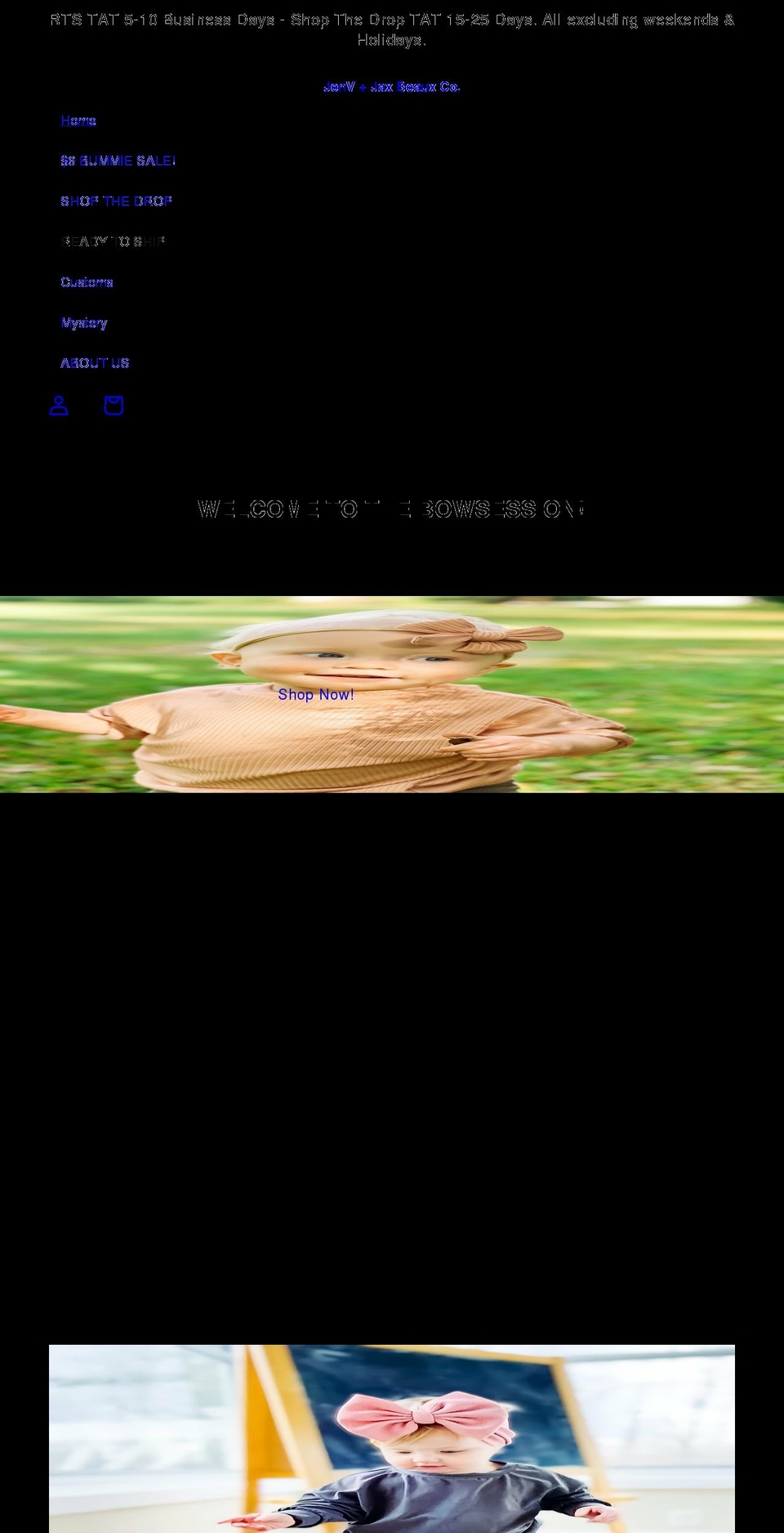 jenvjaxbeauxco.com shopify website screenshot