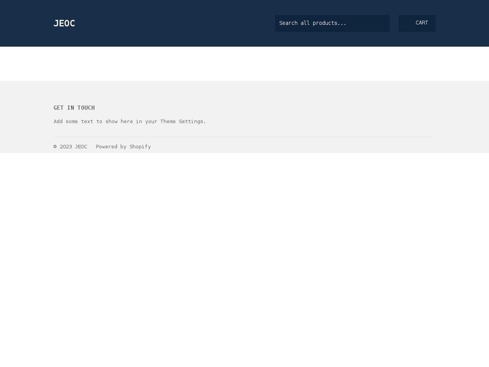 jeoc.cn shopify website screenshot